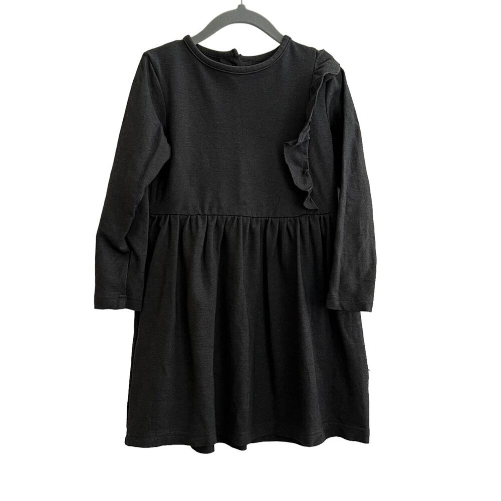 Wheat Charcoal Gray Ruffle Dress